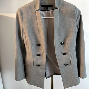 Petite Grey Textured Tailored Woman Jacket White House Black Market